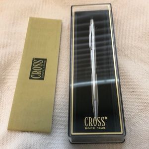 NIB Cross chrome classic writing Pen silver